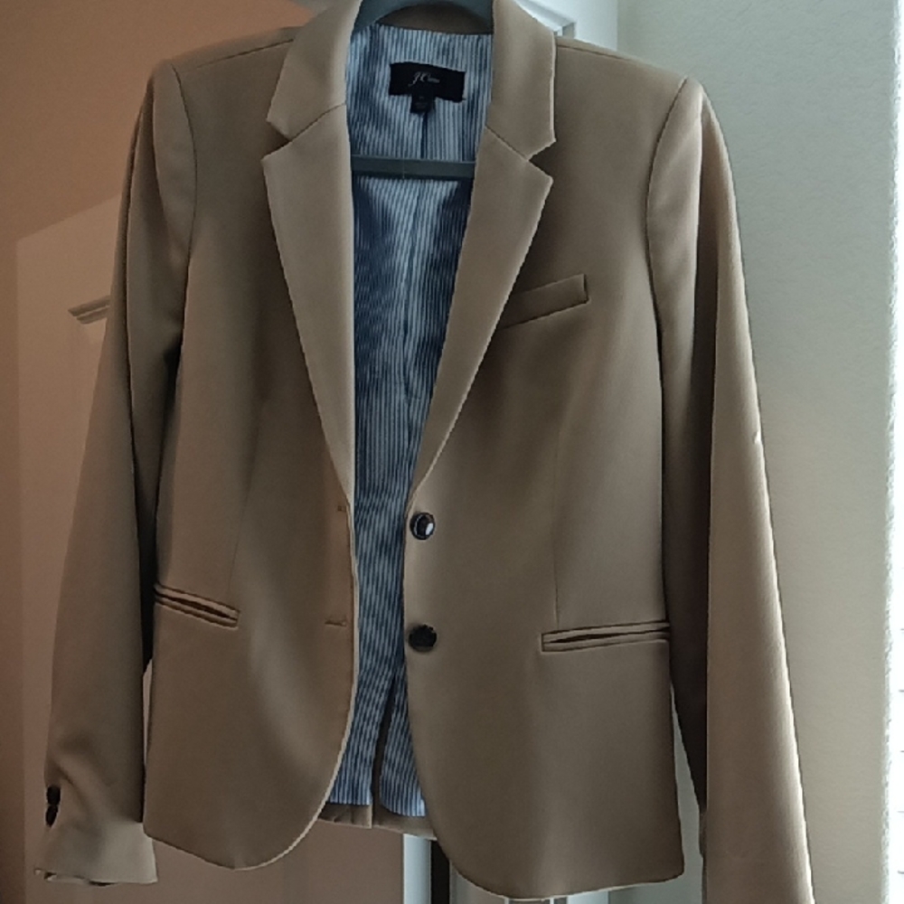 J. Crew Women's Khaki Blazer with Notch Lapel